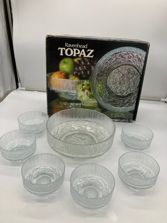 Raven head Glass 7 Piece Bowl Set (221001) O