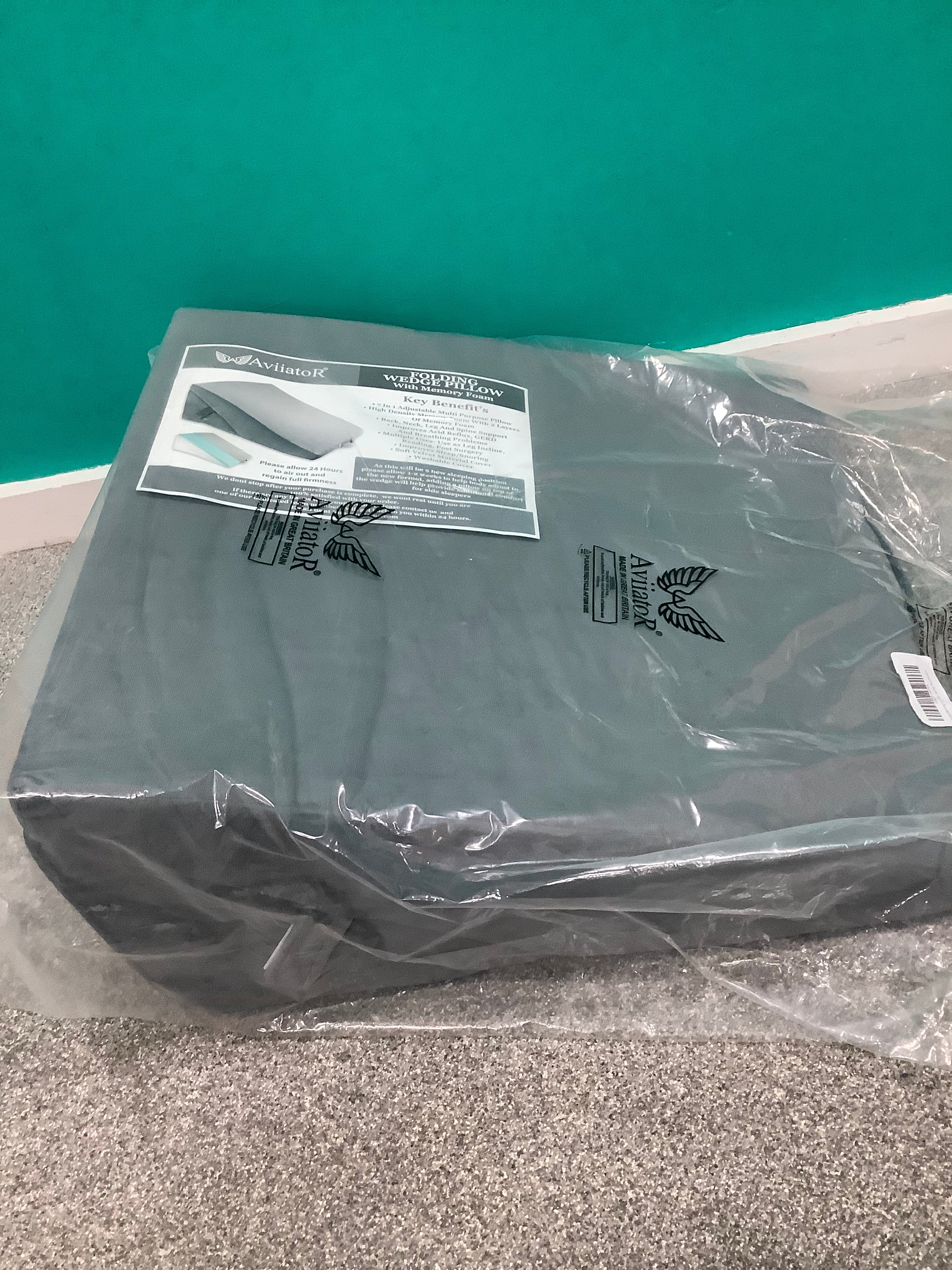 Folding wedge pillow with memory foam 170826005
