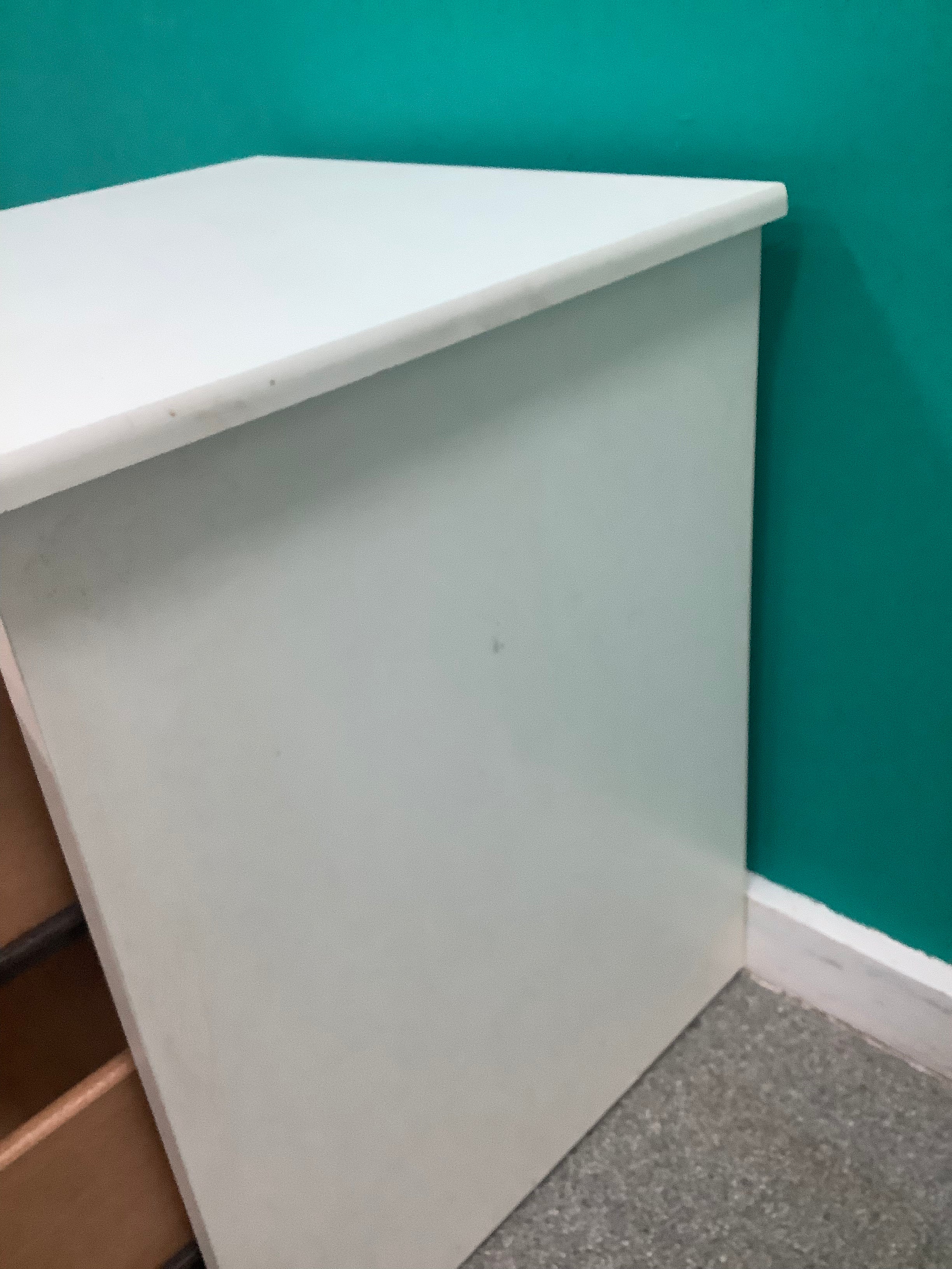 white 2-drawer bedside locker shown is a traditional freestanding nightstand featuring recessed drawer panels and round metal knobs. 210826006