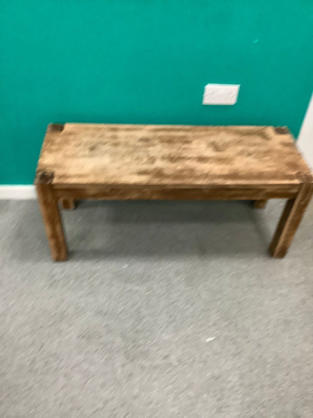 Lancaster Farmhouse Ezekiel and Stearns solid wood bench features a charming rustic distressed finish and sturdy block legs. 240826003