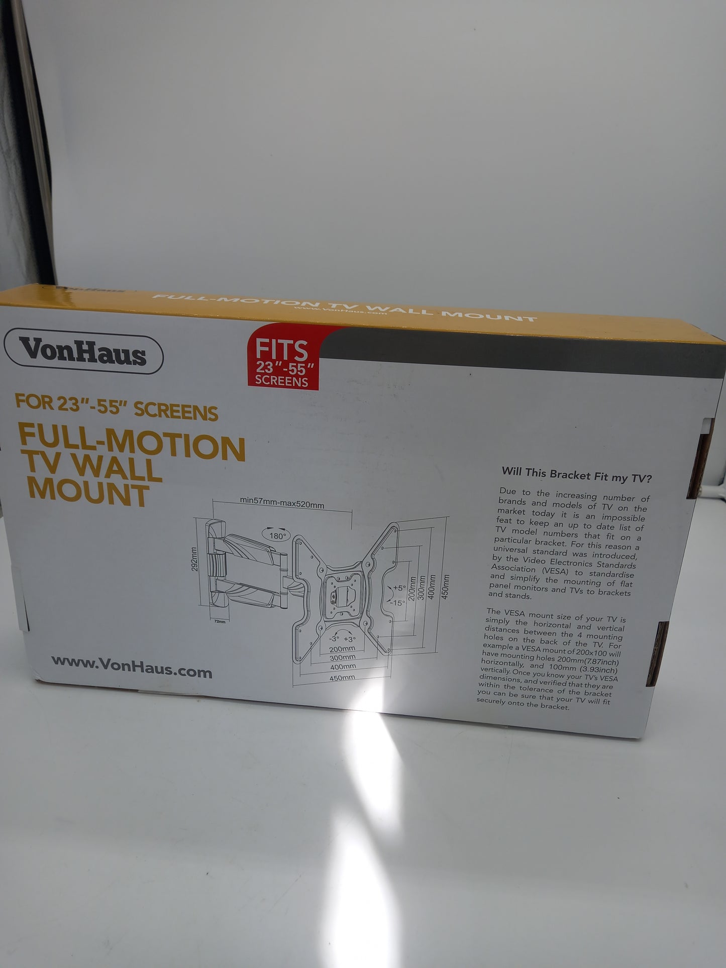 Full Motion TV Wall Mount (010502) A