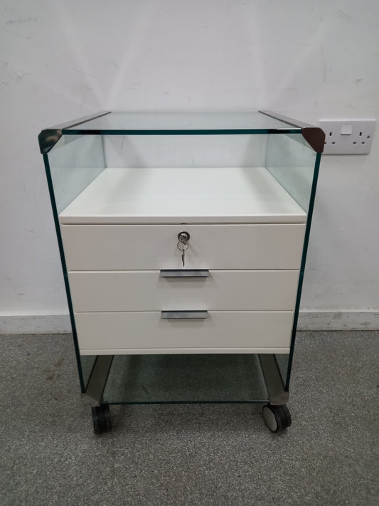 Glass Office Drawers Unit (300704)